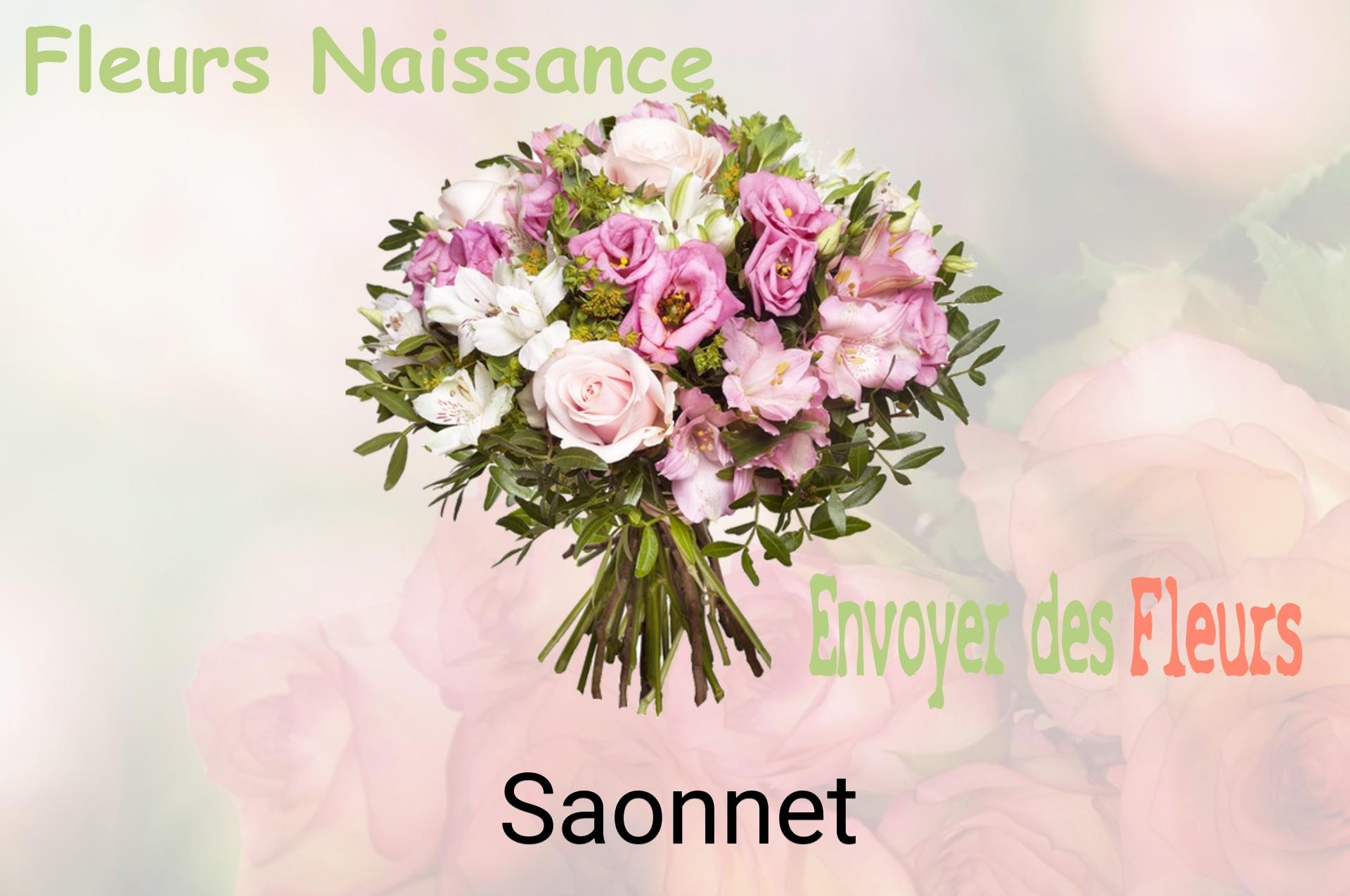 Bouquet de fleurs de naissance livré à Saonnet